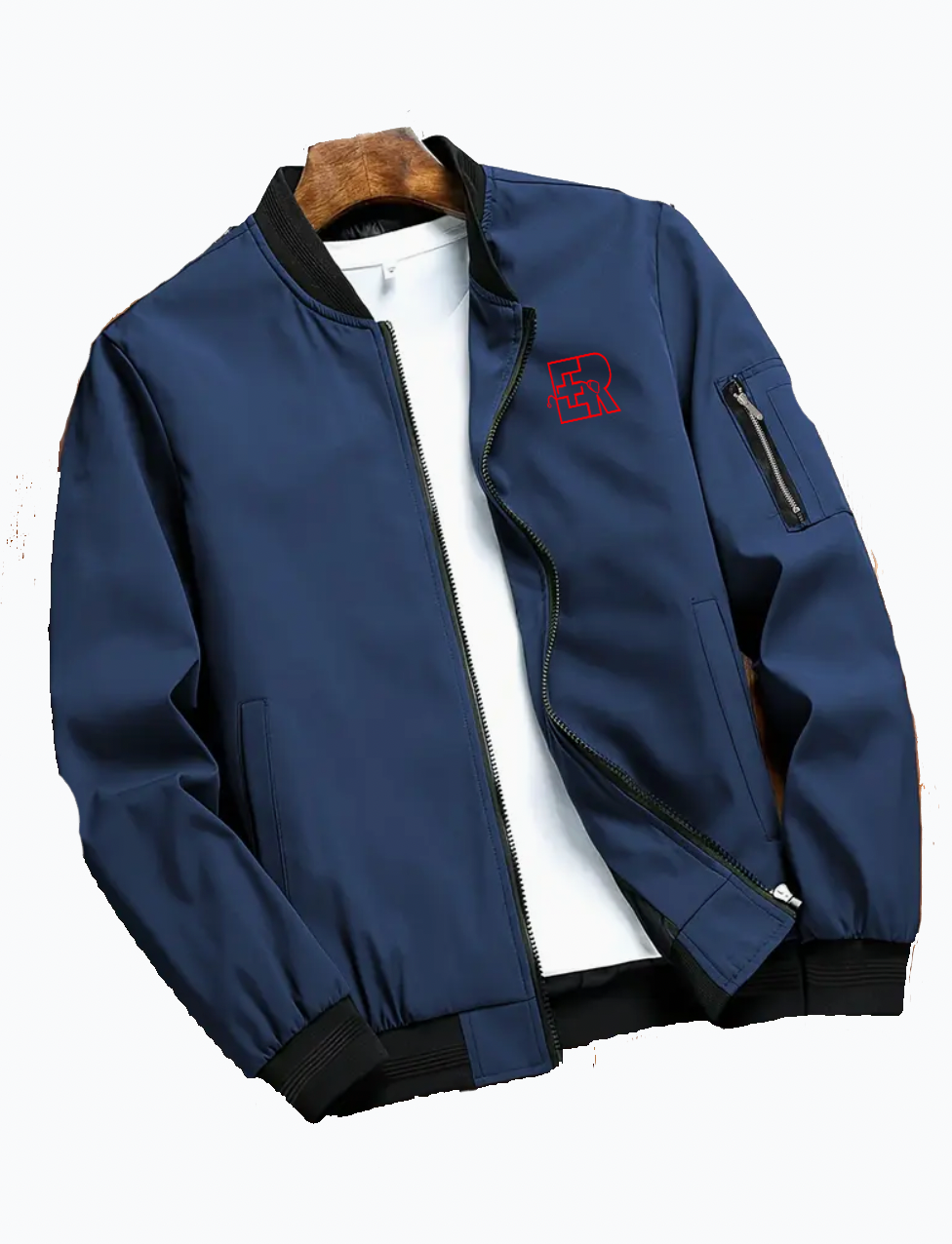 ER Men's Lightweight Bomber Blue Jacket